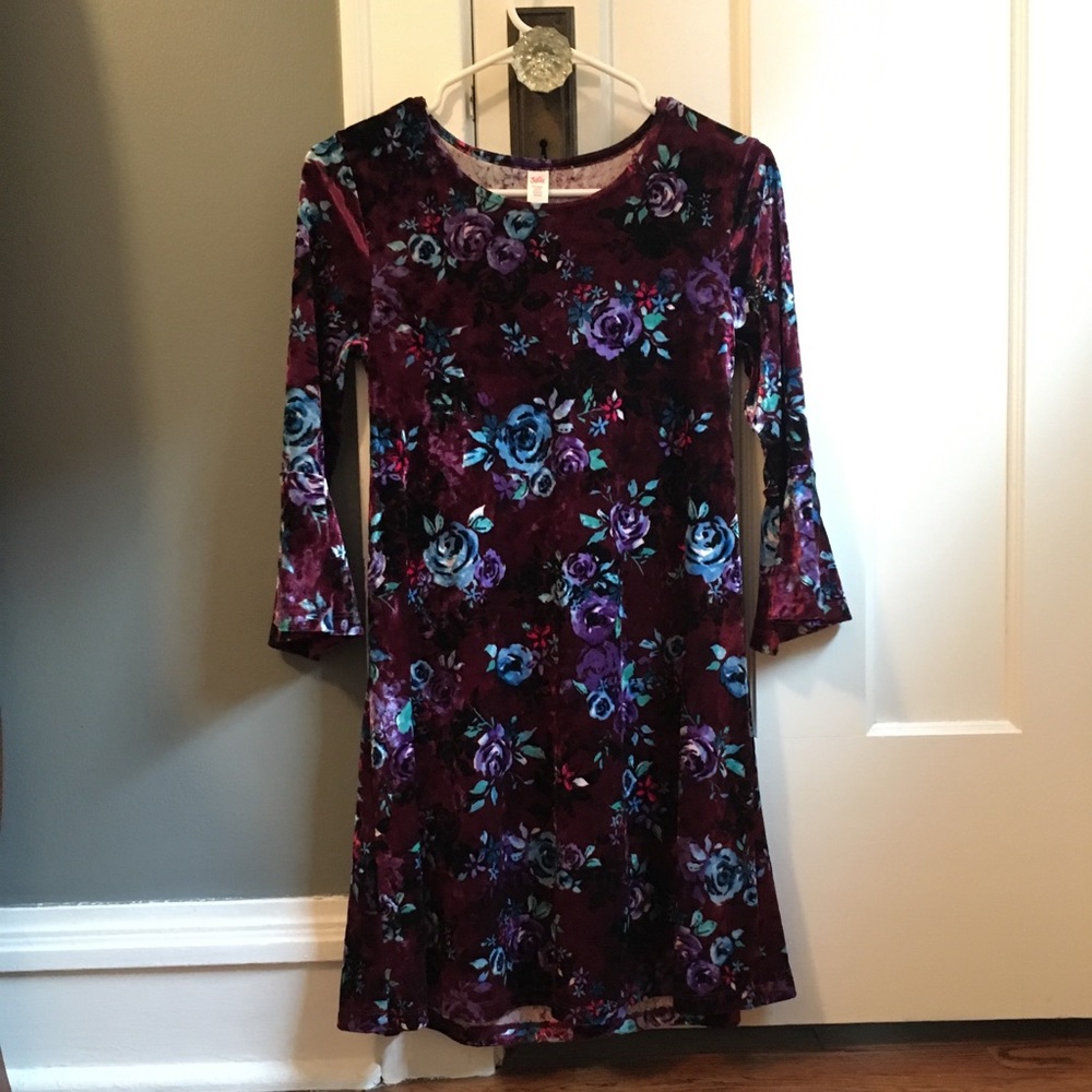 Purple floral dress